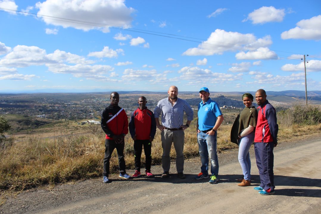 Malibongwe Mbelu, Basi Bonaparte, Jaco van Dyk, Stephen Peney, Carolene Brooks and Richard Alexander (standing)